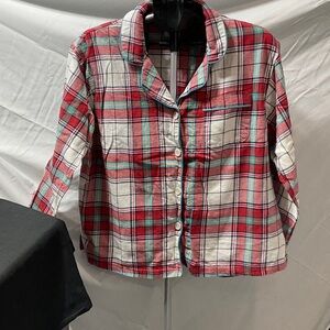 BedHead Red and Blue Plaid Pajama Top. Never Worn.